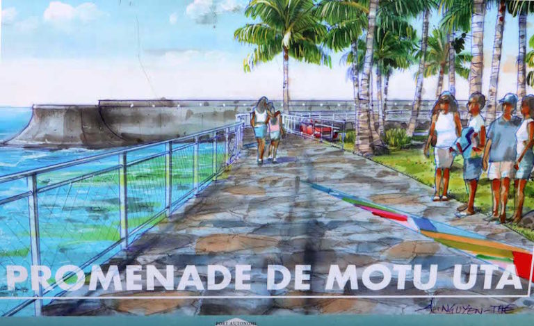 Une Promenade Longue De 2 Km Am Nag E Motu Uta Tahitinews Co   2022 05 04 PR INAUGURATION PROMENADE MOTU UTA 5 768x469 